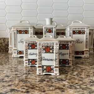 Antique Victoria Czech Spice Canisters